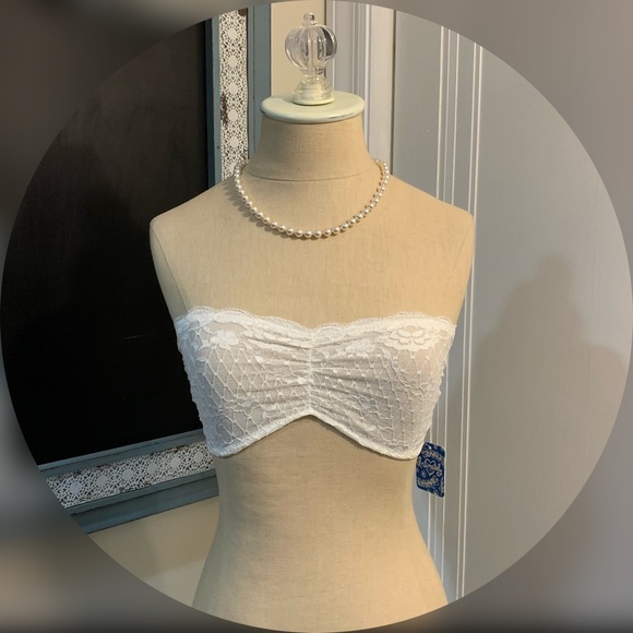 Free People Intimately White Lace Bandeau Bra - Picture 4 of 8